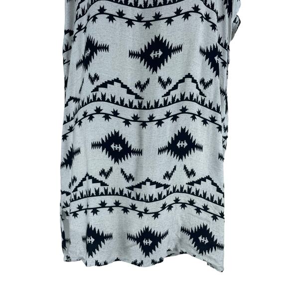 BB Dakota Melody Aztec Shift Mini Dress Slit Shoulder Off White Size XS - Picture 5 of 10